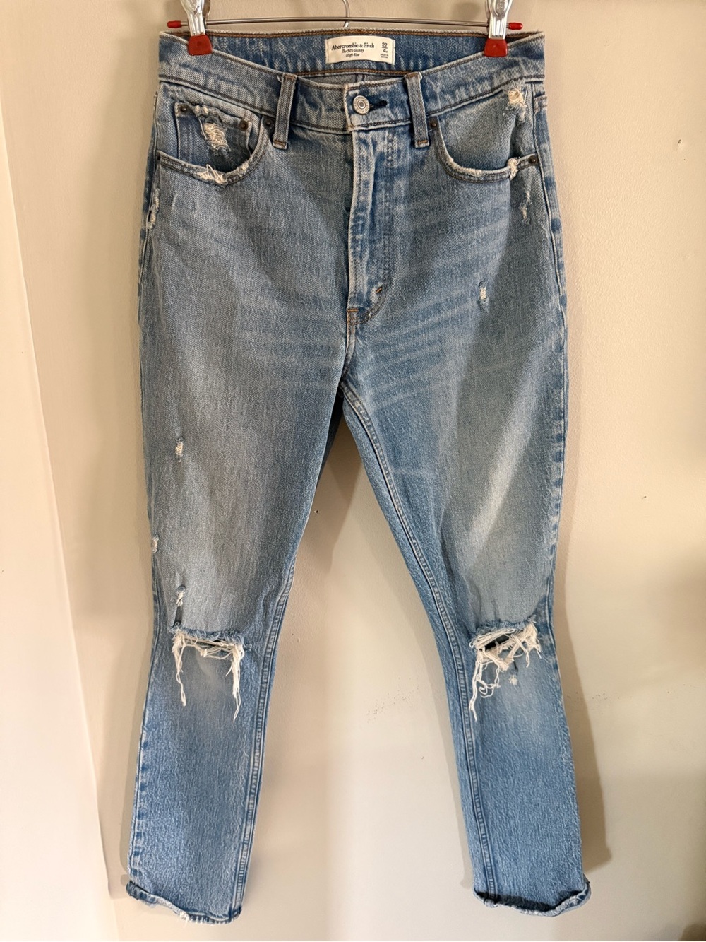 Abercrombie & Fitch light blue denim high rise jeans